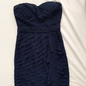 Strapless Navy Blue Mini Dress